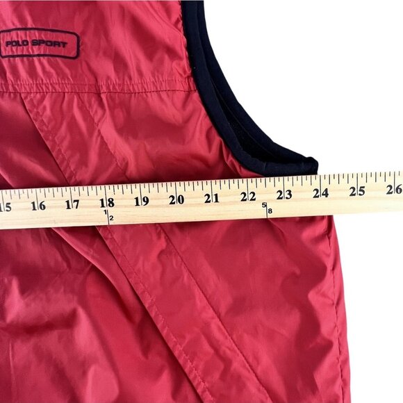 Vintage Polo Sport Ralph Lauren Mens XL Vest Red Polartec Thermal Pro Fleece - Picture 8 of 10